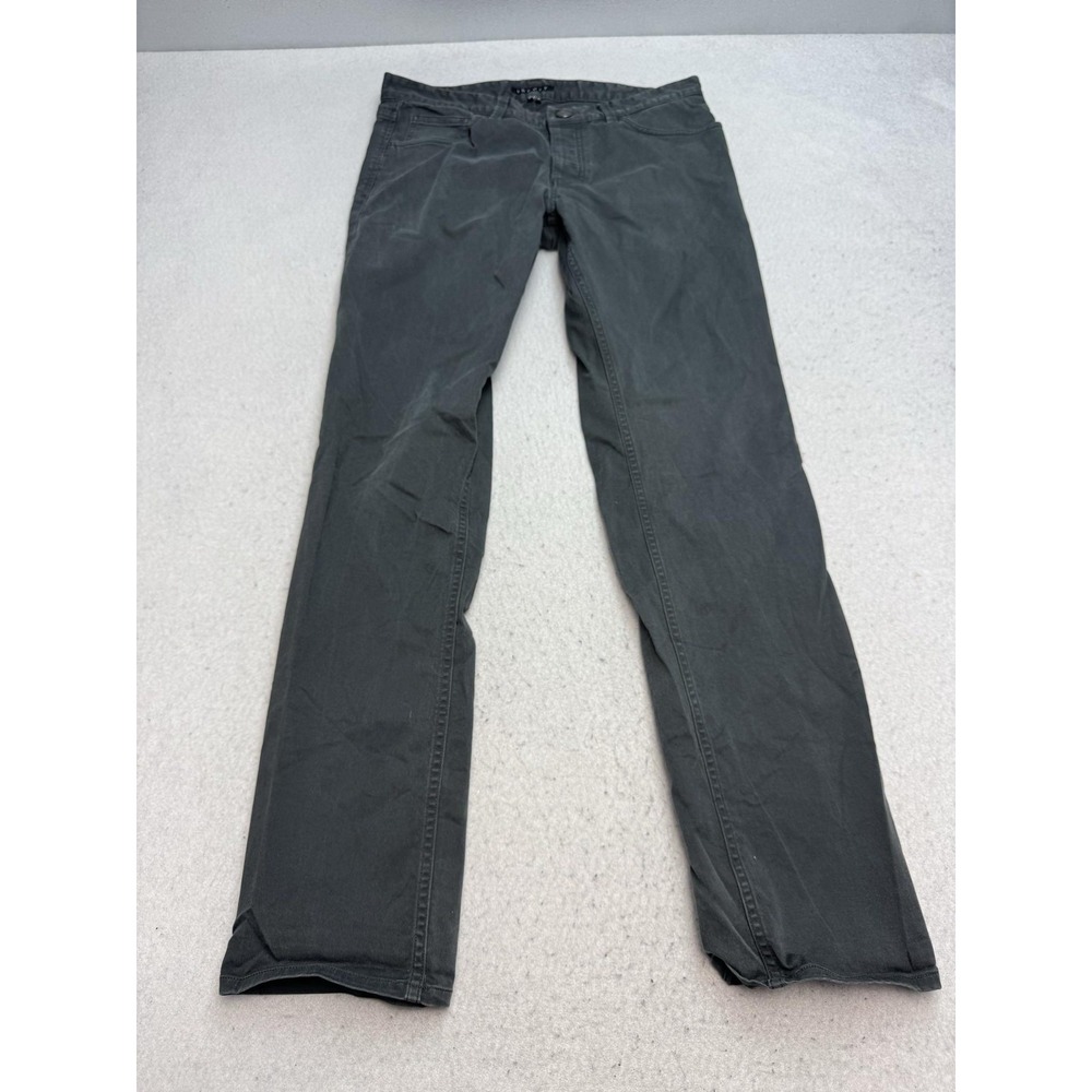 Theory Haydin Writer Jeans Mens 32x31 Gray Slim Straight Charcoal Wash Stretch
